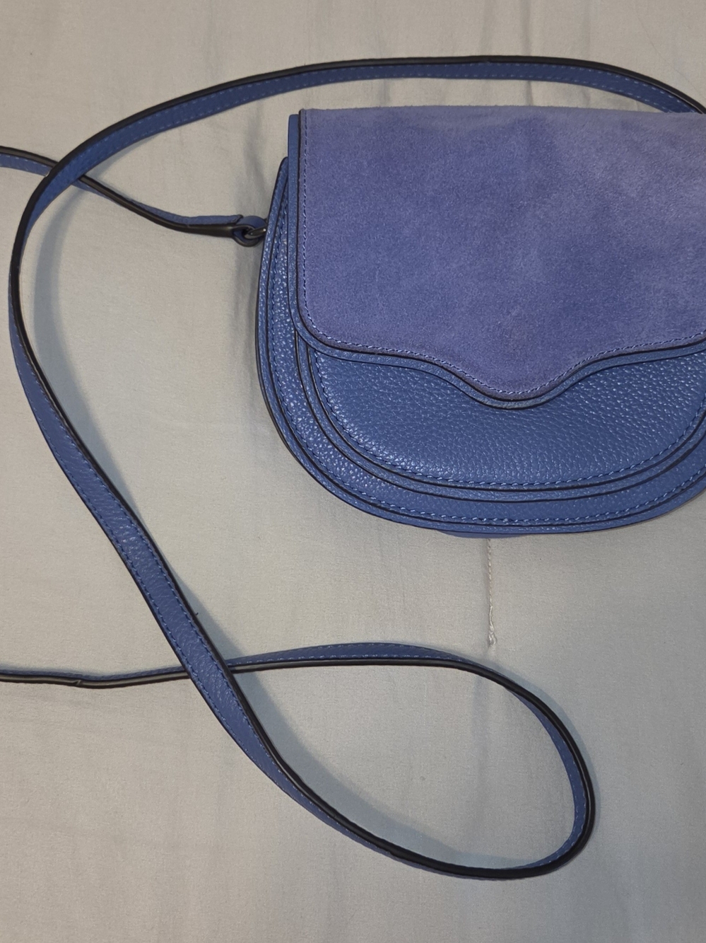 Rebecca Minkoff Periwinkle Blue Leather Mini Suki Crossbody Bag